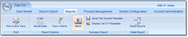 timesheet reporting tab